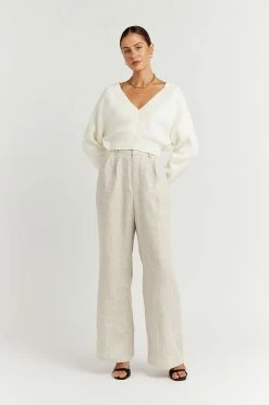 DISSH Boutiques LINDEN CREAM CROP KNIT JUMPER