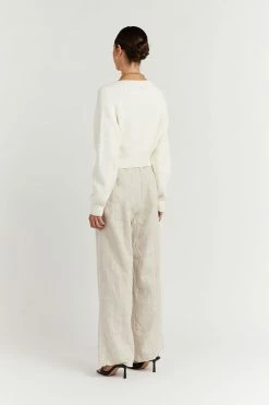 DISSH Boutiques LINDEN CREAM CROP KNIT JUMPER