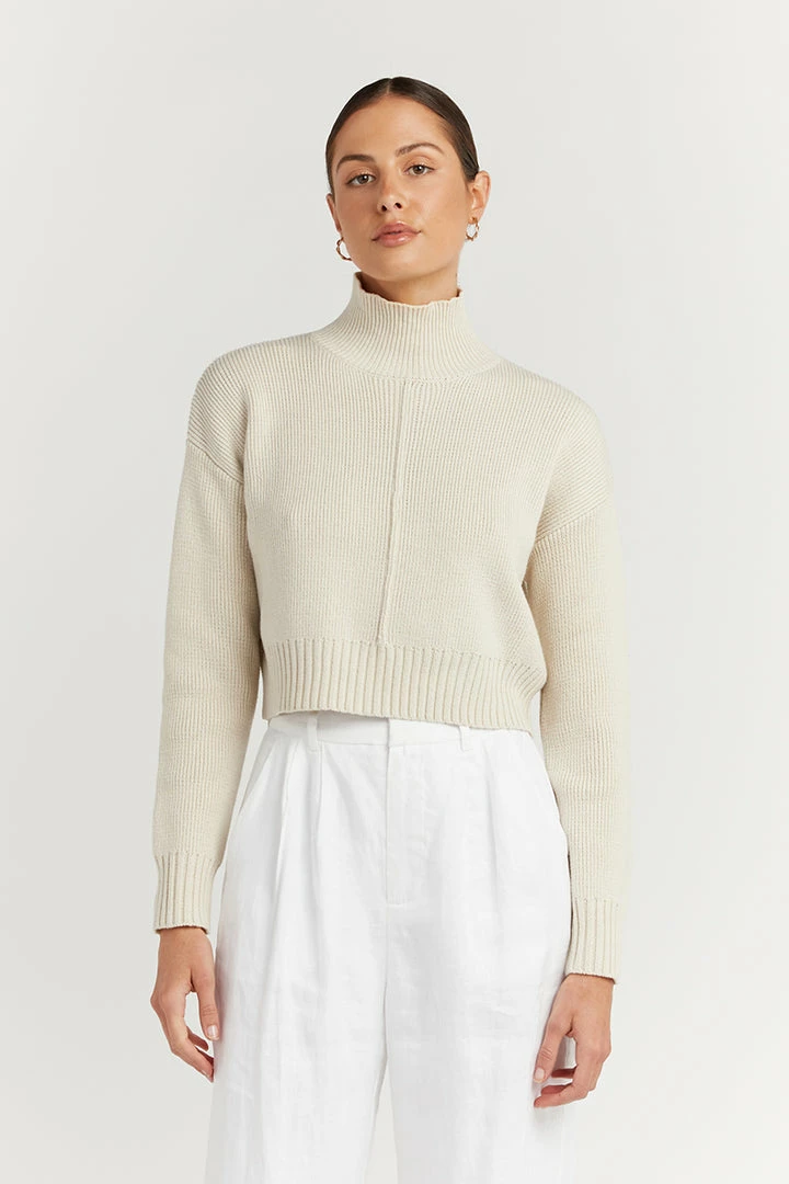 Best Sale โญ DISSH Boutiques BLAKELY NATURAL CROPPED RIB KNIT SWEATERS ๐ 2 DISSH Boutiques BLAKELY NATURAL CROPPED RIB KNIT SWEATERS