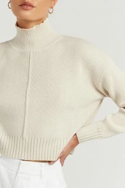 Best Sale โญ DISSH Boutiques BLAKELY NATURAL CROPPED RIB KNIT SWEATERS ๐ 9 DISSH Boutiques BLAKELY NATURAL CROPPED RIB KNIT SWEATERS