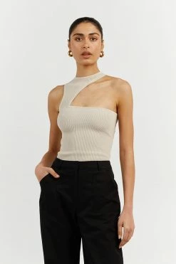 DISSH Boutiques ADALYN STONE ASYM KNIT TOP CLOTHING
