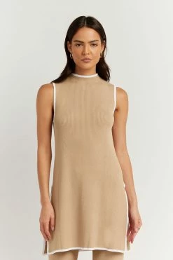 Cheap ๐ DISSH Boutiques BINDING WHEAT KNIT TUNIC TOP THE BUMP FRIENDLY EDIT ๐ 8 DISSH Boutiques BINDING WHEAT KNIT TUNIC TOP THE BUMP FRIENDLY EDIT