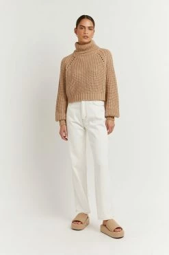 DISSH Boutiques CHLOE MOCHA CHUNKY KNIT JUMPER SWEATERS