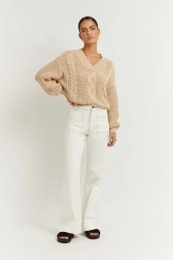 DISSH Boutiques HADLEY WHEAT CABLE KNIT JUMPER CLOTHING