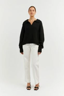 DISSH Boutiques CLOTHING COLBIE BLACK KNIT JUMPER