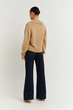 DISSH Boutiques COLBIE WHEAT KNIT JUMPER CLOTHING
