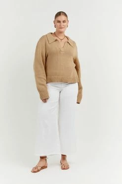 DISSH Boutiques COLBIE WHEAT KNIT JUMPER CLOTHING