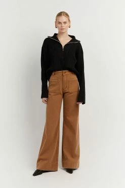 DISSH Boutiques CLOTHING ORION BLACK RIB KNIT JUMPER