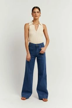 DISSH Boutiques FENTON BUTTER COLLARED KNIT TOP CLOTHING