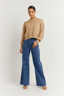 DISSH Boutiques EDNA BISCUIT MARLE KNIT JUMPER SWEATERS