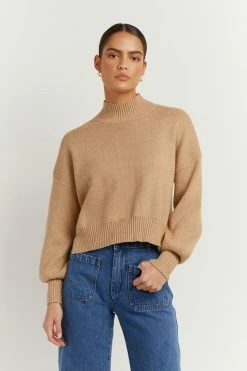 DISSH Boutiques EDNA BISCUIT MARLE KNIT JUMPER SWEATERS