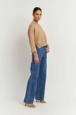 DISSH Boutiques EDNA BISCUIT MARLE KNIT JUMPER SWEATERS