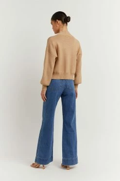 DISSH Boutiques EDNA BISCUIT MARLE KNIT JUMPER SWEATERS