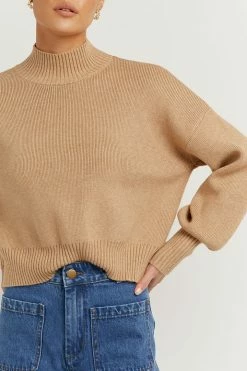 DISSH Boutiques EDNA BISCUIT MARLE KNIT JUMPER SWEATERS