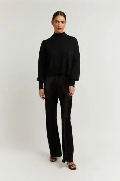 DISSH Boutiques EDNA BLACK KNIT JUMPER