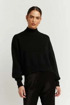 DISSH Boutiques EDNA BLACK KNIT JUMPER