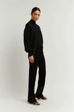 DISSH Boutiques EDNA BLACK KNIT JUMPER