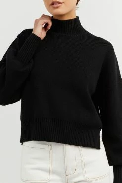 DISSH Boutiques EDNA BLACK KNIT JUMPER