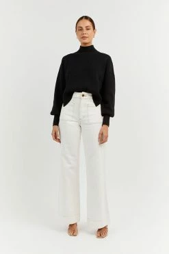 DISSH Boutiques EDNA BLACK KNIT JUMPER