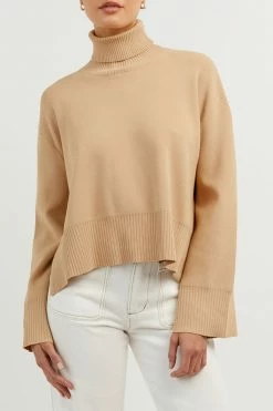 DISSH Boutiques ERIC WARM WHEAT ROLL NECK JUMPER