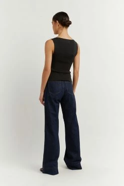 DISSH Boutiques ARIA BLACK KNIT TANK CLOTHING