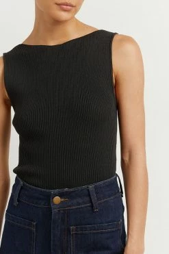 DISSH Boutiques ARIA BLACK KNIT TANK CLOTHING