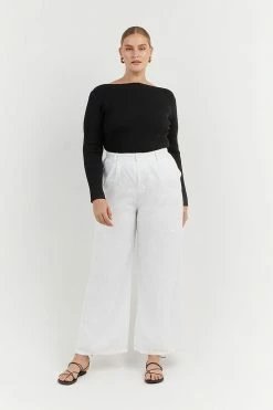 DISSH Boutiques ARIA BLACK KNIT SLEEVED TOP CLOTHING