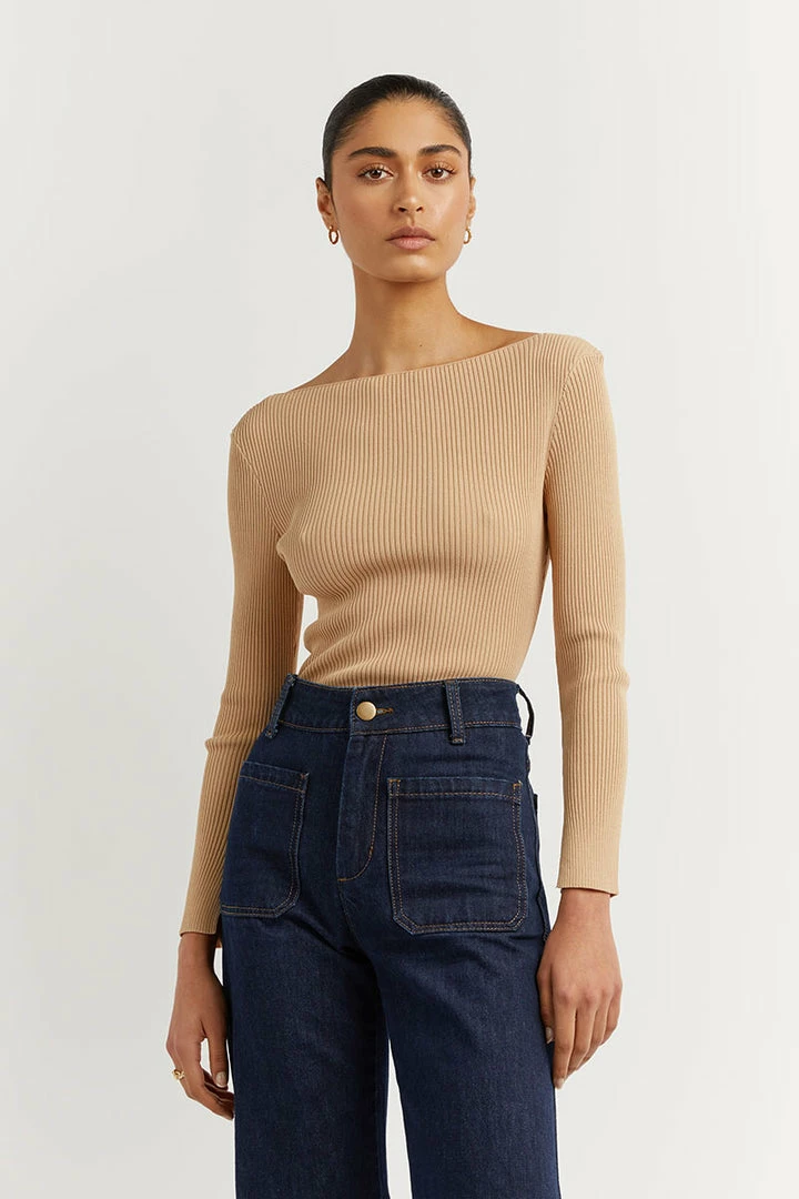 Budget ๐ฏ DISSH Boutiques ARIA WARM WHEAT KNIT SLEEVED TOP CLOTHING ๐ 2 DISSH Boutiques ARIA WARM WHEAT KNIT SLEEVED TOP CLOTHING