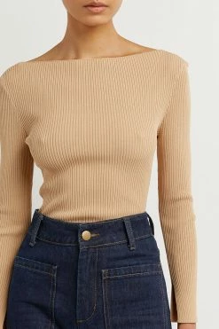 Budget ๐ฏ DISSH Boutiques ARIA WARM WHEAT KNIT SLEEVED TOP CLOTHING ๐ 9 DISSH Boutiques ARIA WARM WHEAT KNIT SLEEVED TOP CLOTHING