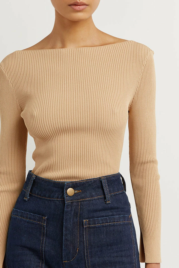 Budget ๐ฏ DISSH Boutiques ARIA WARM WHEAT KNIT SLEEVED TOP CLOTHING ๐ 5 DISSH Boutiques ARIA WARM WHEAT KNIT SLEEVED TOP CLOTHING