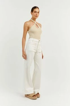 DISSH Boutiques TONI BUTTER HALTER KNIT TANK CLOTHING
