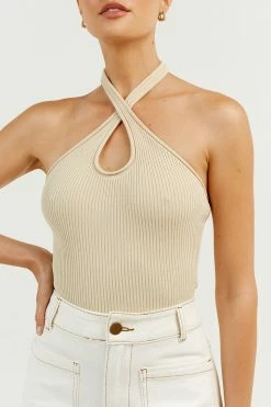 DISSH Boutiques TONI BUTTER HALTER KNIT TANK CLOTHING