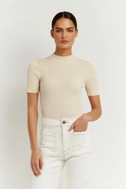 DISSH Boutiques CLOTHING DONNA BUTTER SHORT SLEEVE KNIT TOP