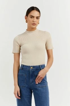 DISSH Boutiques CLOTHING DONNA STONE SHORT SLEEVE KNIT TOP