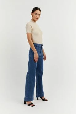 DISSH Boutiques CLOTHING DONNA STONE SHORT SLEEVE KNIT TOP