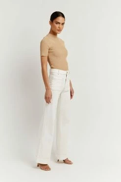 DISSH Boutiques CLOTHING DONNA WARM WHEAT SHORT SLEEVE KNIT