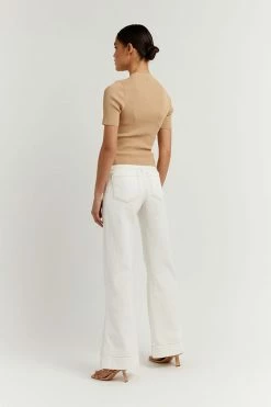 DISSH Boutiques CLOTHING DONNA WARM WHEAT SHORT SLEEVE KNIT