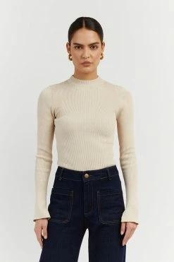 Discount ❤️ DISSH Boutiques DONNA STONE SLEEVED KNIT TOP ⌛ 8 DISSH Boutiques DONNA STONE SLEEVED KNIT TOP