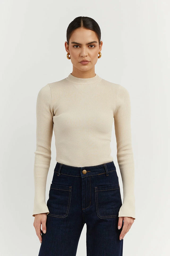 Discount ❤️ DISSH Boutiques DONNA STONE SLEEVED KNIT TOP ⌛ 3 DISSH Boutiques DONNA STONE SLEEVED KNIT TOP