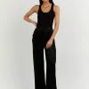 DISSH Boutiques LEE BLACK KNIT SCOOP TANK CLOTHING
