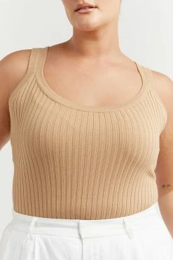 DISSH Boutiques CLOTHING LEE WHEAT KNIT SCOOP TANK