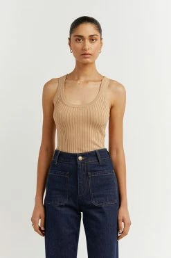 DISSH Boutiques CLOTHING LEE WHEAT KNIT SCOOP TANK