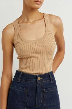 DISSH Boutiques CLOTHING LEE WHEAT KNIT SCOOP TANK