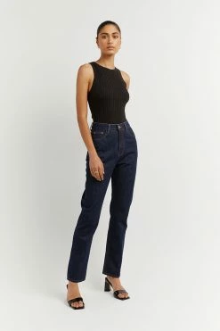 DISSH Boutiques OSCAR BLACK HIGH NECK TOP