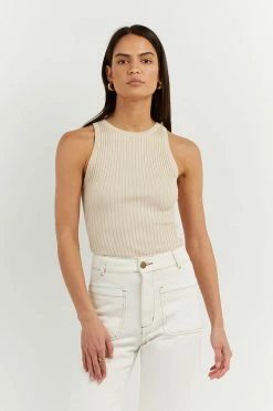 DISSH Boutiques OSCAR STONE HIGH NECK TOP CLOTHING