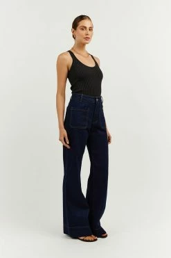 DISSH Boutiques VICTORIA BLACK KNIT TANK CLOTHING