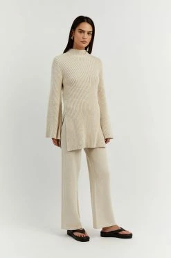 DISSH Boutiques CLOTHING HENLEY STONE SLEEVED KNIT TUNIC