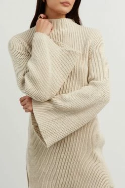 DISSH Boutiques CLOTHING HENLEY STONE SLEEVED KNIT TUNIC