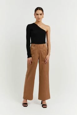 DISSH Boutiques CLOTHING MOSMAN BLACK ONE SLEEVE TOP