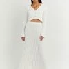 DISSH Boutiques CLOTHING MAX OFF WHITE BUTTON UP KNIT TOP